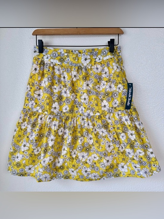 Modcloth Dresses & Skirts - NWT ModCloth “Days In Doll Valley” Yellow Daisy Print Floral Tiered Skirt Size 6